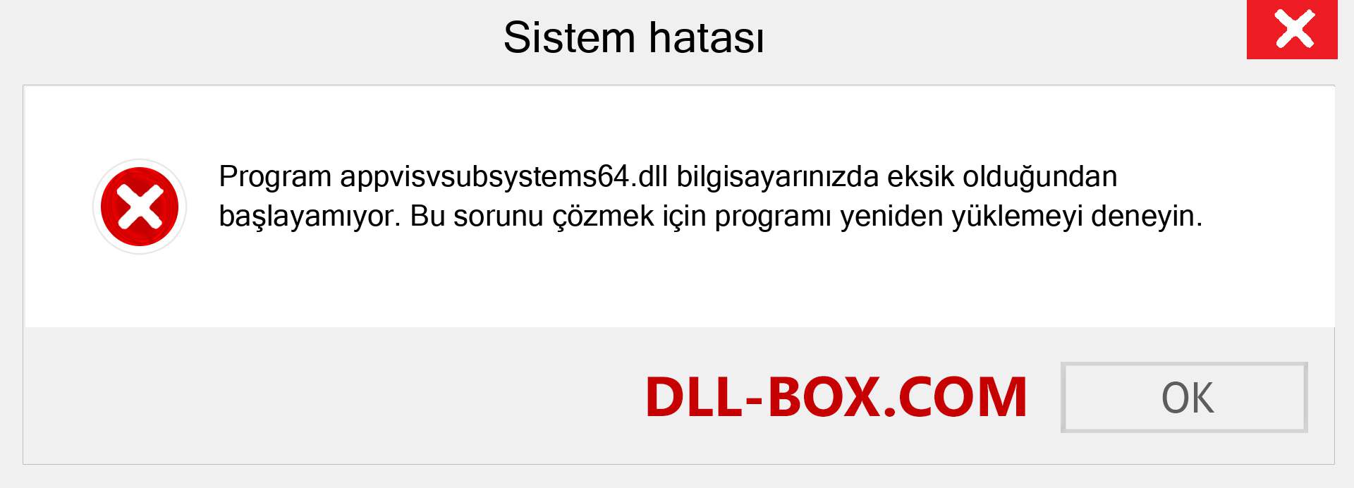 appvisvsubsystems64.dll dosyası eksik mi? Windows 7, 8, 10 için İndirin - Windows'ta appvisvsubsystems64 dll Eksik Hatasını Düzeltin, fotoğraflar, resimler